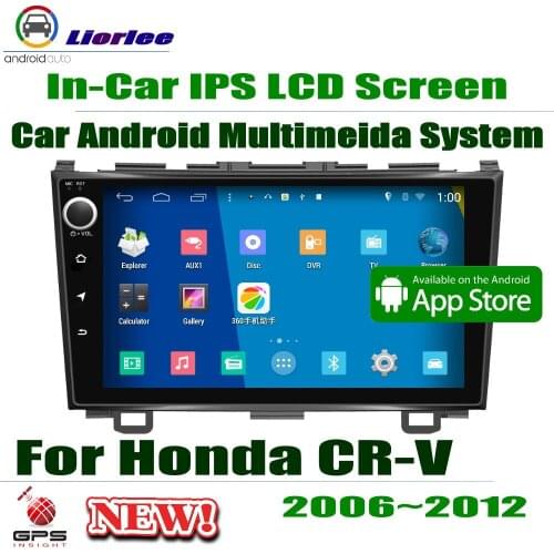 For Honda CR-V CRV 2006-2012 GPS Navigation Carplayer Android System RockChip PX5 1080P 9" HD IPS LCD Screen Radio Head Unit