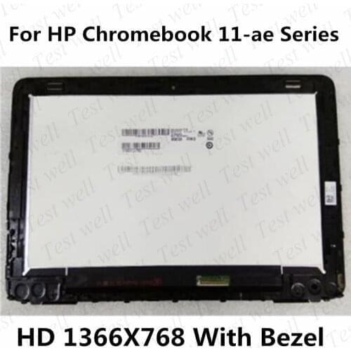 For HP Chromebook X360 11-ae Series 11-AE091WM 11.6" HD 1366X768 Lcd LED Touch Screen Digitizer Assembly with bezel