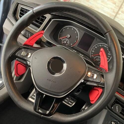For VW Tiguan Golf 6 MK5 MK6 Jetta GTI R20 R36 CC Scirocco Aluminum Alloy Add-On Steering Wheel DSG Paddle Shifters Extension