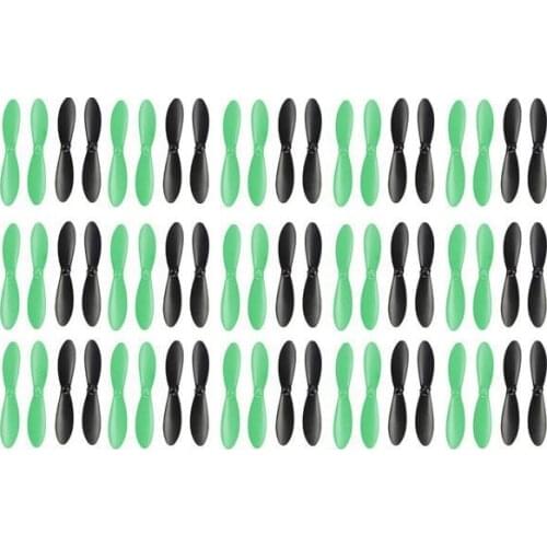 F08519-15 60pcs Propellers H107-A36 Props for Hubsan X4 Quadcopter H107L H107C H107D JXD385 X4 Quadcopter Green/Black