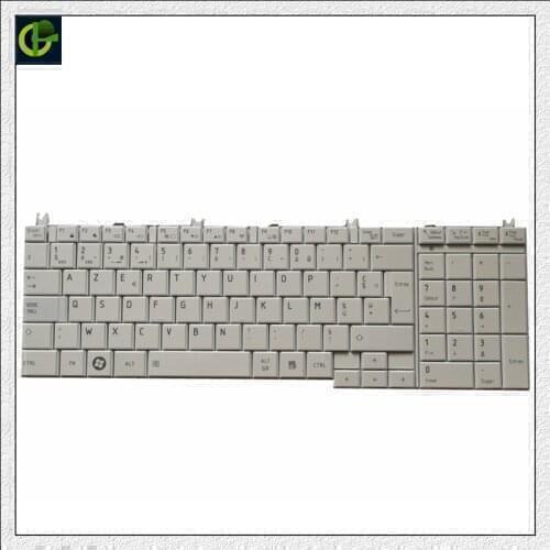 French Azerty Keyboard for toshiba Satellite 0KN0-Y37FR03 NSK-TN1SU 0F 9Z.N4WSU.10F FR AEBLBF00110-FR JMOAEBLBF00110 white