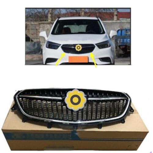 Chrome Front Upper Bumper Hood Radiator Grill Grille New Fit For Buick Encore 2016-2018 1PC With logo