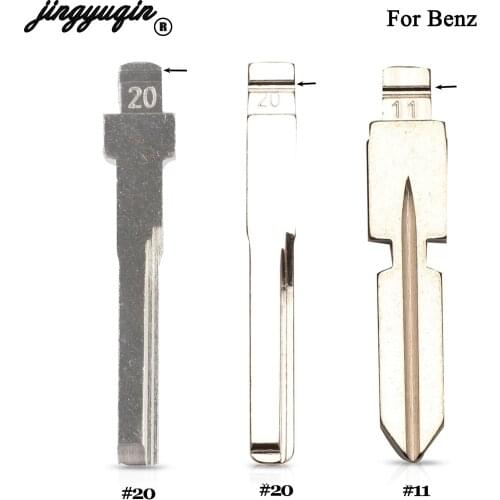 Jingyuqin 15pcs/lot HU64 HU39 #20 #11 Car Remote Key Blade flip fly key For Benz C E class HU64 blank uncut key blade