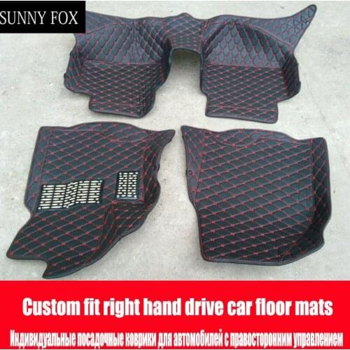 Right hand drive Uk model car floor mats for Mercedes Benz A B180 C200 E260 CL CLA GLK300 ML S350/400 car styling carpet floor