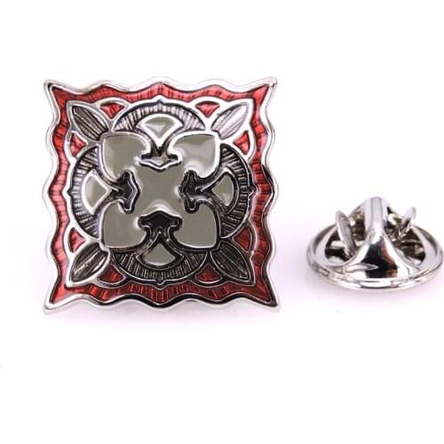 High end mens Brooch new badge brooch pin pin quadrilateral Brooch mens Wedding Shirt jewelry accessories pin gift