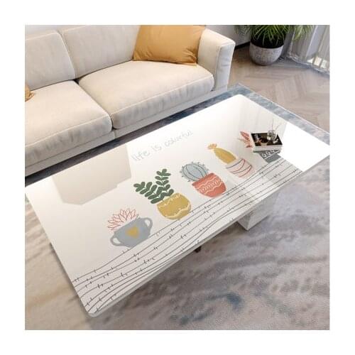 Nordic Rural Style PVC Soft Glass Dining Table Cushion Tea Table Tablecloth Waterproof Oil-Proof Free Shipping