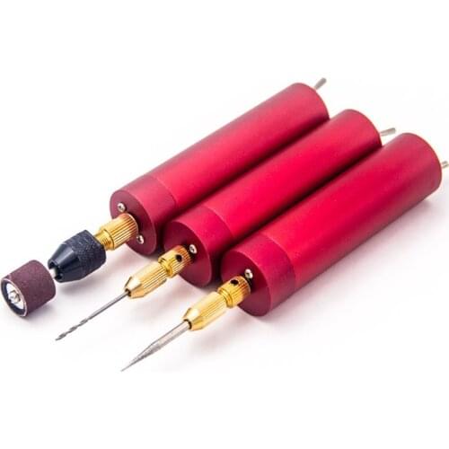 DIY Micro Electric Aluminum Portable Handheld Drill Set Twist Drill Bits Rotary Tools Kit Resin Casting Jewelry Making