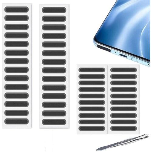 Mobile Phone Dustproof Net Stickers Speaker Mesh Anti Dust Adhesive Sticker for Phone Speaker (28 Short+20 Long)