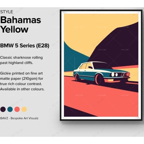 BMW E28 M3 E30 Printed on natural white fine art Canvas, gift, art car, illustrations, Car poster, birthdays, wall print