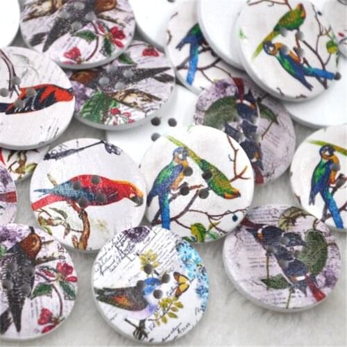New 10pcs Big Birds Wood Buttons 30mm Sewing Craft Mix Lots WB268