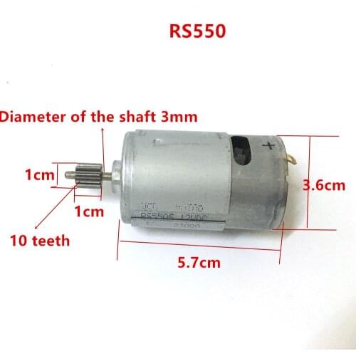 NEW Gear DC 6V 12V RS380 rs 390 550 Motor ToyDIY RemoteControl Car High Speed Motor Motorcycle Electromobile engine 10 12 teeth