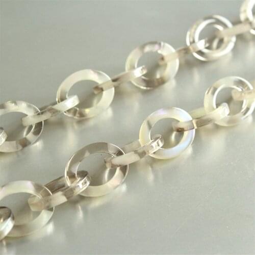 3feet Marble Grey AB Oval Necklace Chain,Acetate Acrylic Jewelry Chain, Top Quality Eyegalss Chain,Size 19mmx15mm