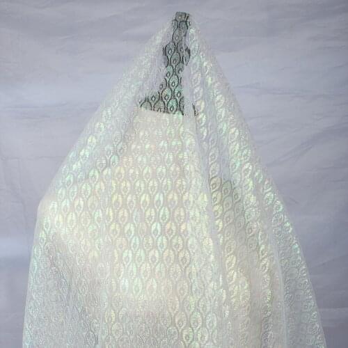 Iridescent nylon net fabric multicolor peacock feather style summer clothes bridal wedding dress making