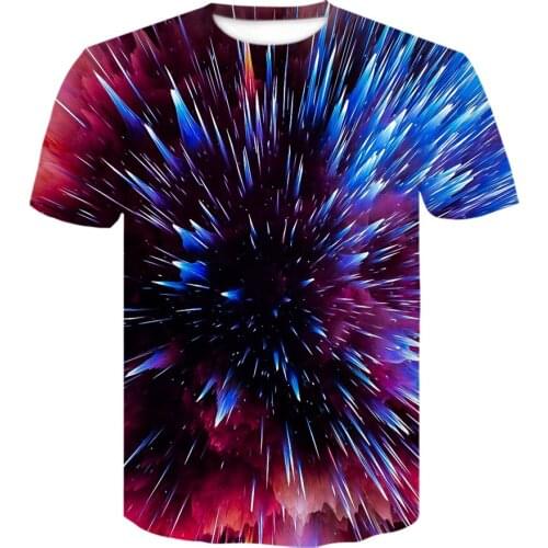 Space Colorful Boy girl Tshirt 3d Print Hipster cool T-shirt high quality summer T shirt fashion Funny Short sleeve Casual shirt