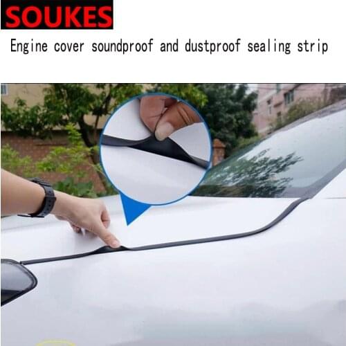 Rubber Car Head Hood Edge Sound Seal Strip Sticker For Toyota Corolla Avensis RAV4 Yaris Auris Hilux Prius verso MG 3 ZR Buick