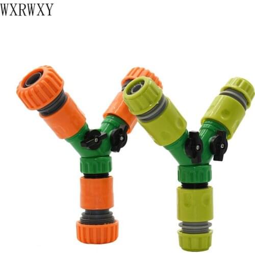 Garden hose 1/2 inch Y water splitter connector Irrigation valve 16mm hose 3 way water tap connector 1pcs