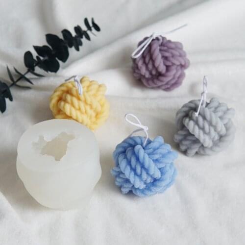 DIY Wool Candle Silicone Mold Yarn Ball Mold Aromatherapy Aromatherapy Plaster Crafts Pottery Mold Wedding Souvenirs