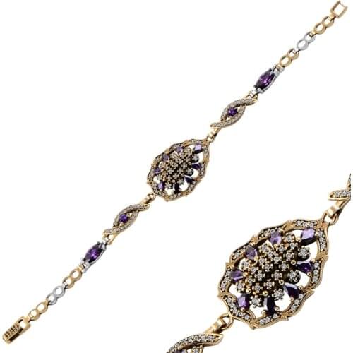 Silver 925 Sterling Zircon Cubic Zirconia Authentic Bracelet