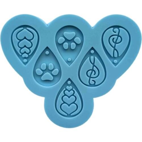 Earrings Pendant Epoxy Resin Mold Keychain Silicone Mould DIY Crafts Polymer Jewelry Making Tools