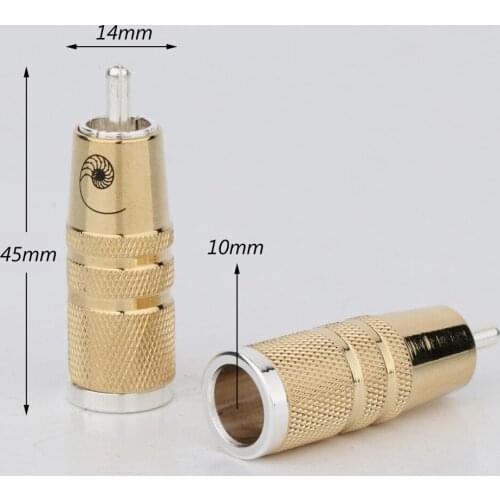 Preffair 4pcs Hi-end SRCA Signature Series R1721 RCA Plug RCA Connector Silver Plated RCA Plug HiFi Audio RCA Plug