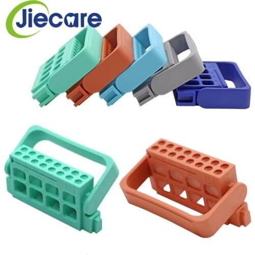 5 PCS Dental Tools Dental 16 Holes Endo Block Endo Ruler For Root Canal Files Holder Instruments Endo Box For Diamond Bur