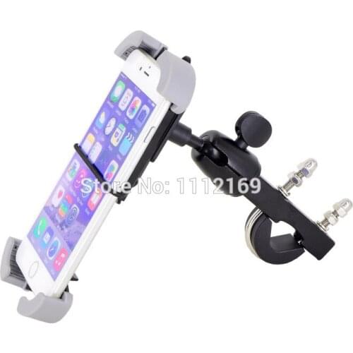 Universal 360 Degree Rotation Scooter Motorcycle Mount Handlebar Phone Holder Bike Mount Holder for 4-5.5 Inch Mobile Phones