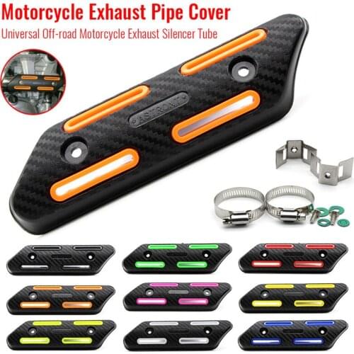 Universal Off-road Motorcycle Exhaust Silencer Tube Heat Shield Protector Protection Pit Cover Tube Bicycle