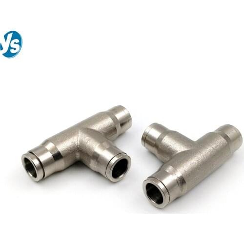 YS 9.52mm High Pressure Nylon Tube Slip Lock Tee Connector Slip Lock Three Way Connector for Nylon Tube, PE Hose or Metal Pipe