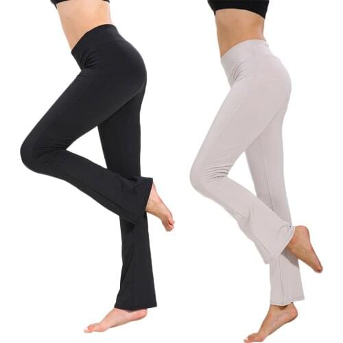 Women Yoga Pants Flared Wide Leg Bodybuilding Sweatpants Pilates Dancing Leggings FK88