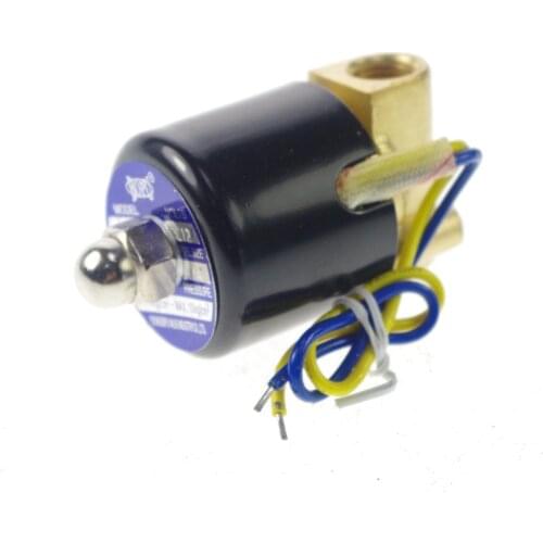 1/4" BSPP NC Flow Bore 2.5mm 12VDC 24VDC 110VAC 220VAC Methane Propane 2 Ways Solenoid Valve Connection Gas Fuel Air Water