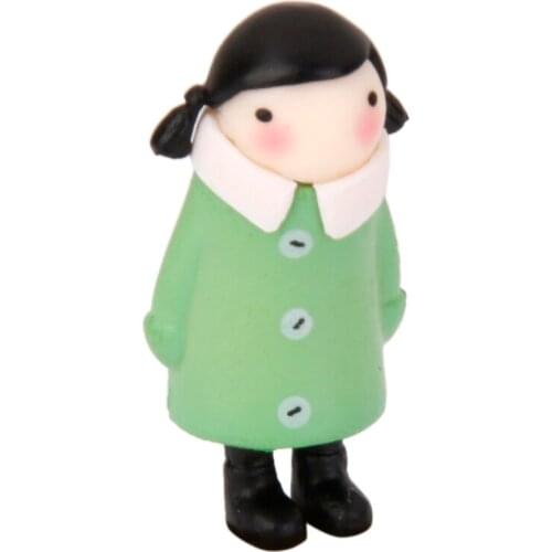 1 Set 4 Depressed Girls Miniature Fairy Garden Moss Micro Landscape Bonsai Decor Craft