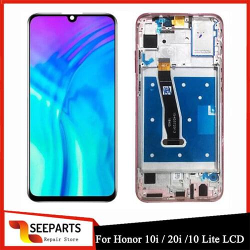 100% Tested For Huawei Honor 10 Lite HRY-LX1 LX2 LCD Display Touch Screen Digitizer With Frame Honor 10i 20i LCD Screen