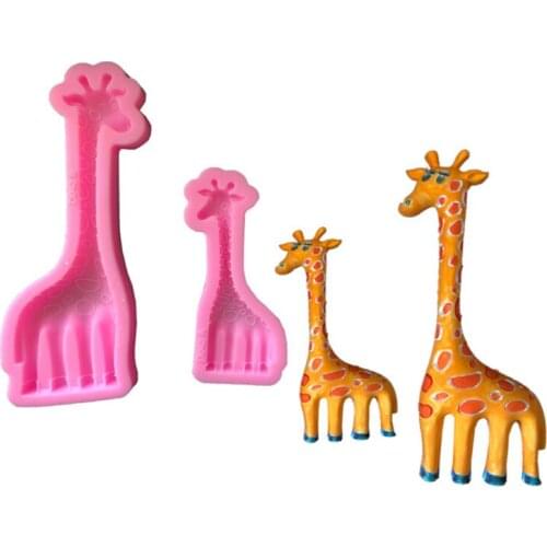 3D Animal Giraffe Shaped Silicone Chocolate Soap Candy Fondant Mould Cookies Cake Mold Fondant Baking Accessorices