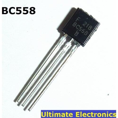 50pcs BC558 TO-92 PNP General Purpose Transistor
