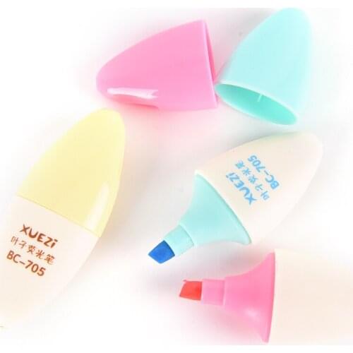 6 pcs/lot Candy Color mini highlighter pen marker pens kawaii stationery material writing school supplies