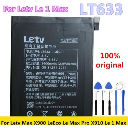 100% Original New High Quality 3400mAh LT633 Battery For Letv Le 1 Max X900 Le One Max X900 Battery