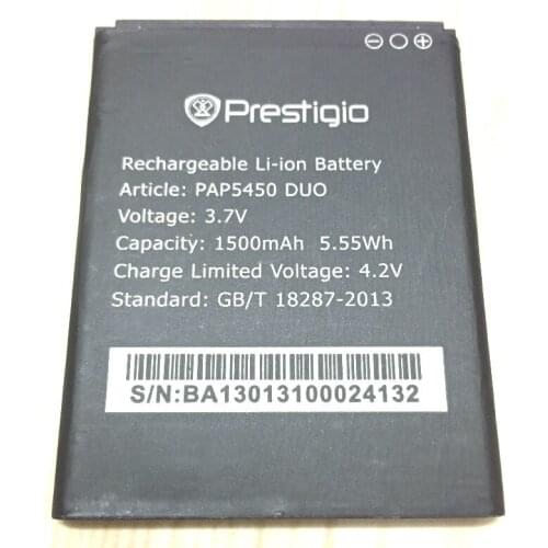 1500mAh battery for Prestigio 5450 Multiphone Duo PAP5450 Duo Batteries + track code