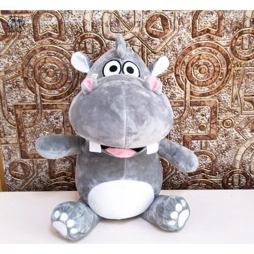 BOLAFYNIA Children Plush Toy grey hippo Baby Kid Stuffed Toy for Christmas Birthday Gift hippo doll
