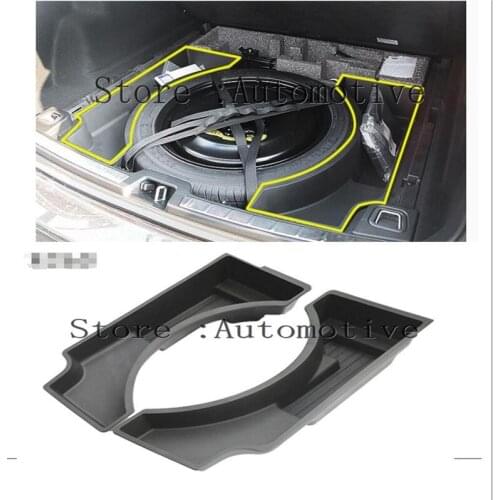 For Volvo xc60 2018 2019 2020 2021 trunk storage box xc60 spare tire storage box ABS material / flocking car accessories