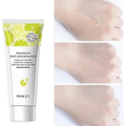 Fruit Acid Exfoliation Gel Soften keratin Peeling Facial Scrub Moisturizing Whitening Repair Skin Care Body Scrub 80g