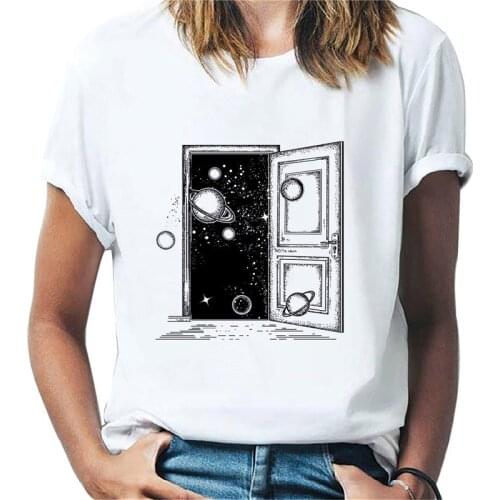 Harajuku graphic Tshirt short-sleeved summer ladies top T-shirt women T-shirt O-neck Fashion T shirt T-shirt female