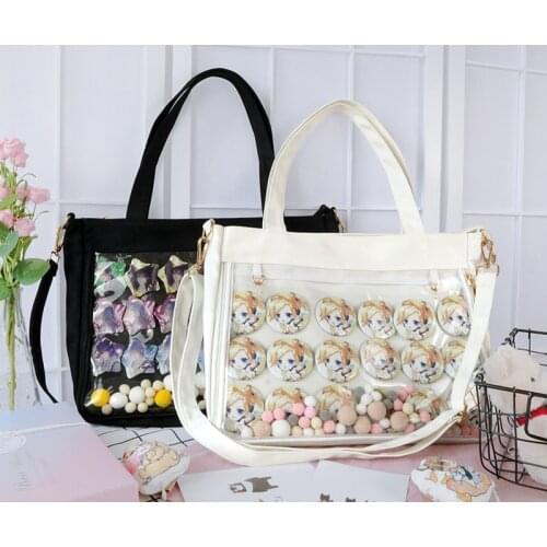 Comic Show Dolls Canvas Single Side Messenger Bag Sweet Lolita Transparent Clear Itabag Shoulders Bag Cosplay Handbag Ita bag