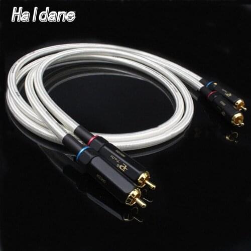Haldane Pair HIFI QED Silver palted Signature Version RCA Cable Hi-end Premium RCA Audio 2rca to 2rca Interconnect Cable