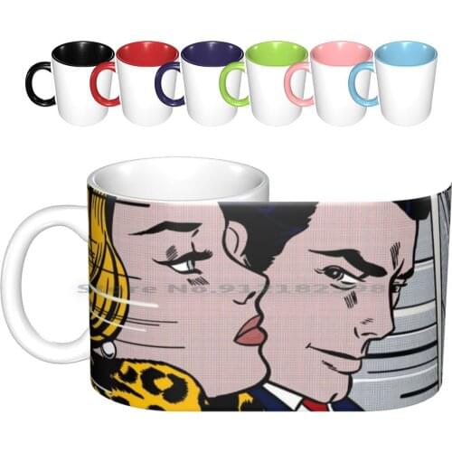 Roy Lichtenstein In The Car Ceramic Mugs Coffee Cups Milk Tea Mug Roy Lichtenstein The Kiss Pop Art Colors Bacio Lichtenstein
