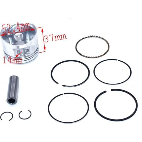 52.4mm 125CC Piston Kit Engine Parts Piston Ring Pin Circlip for Lifan S125 LF Dirt Pit Bike Motorcycle