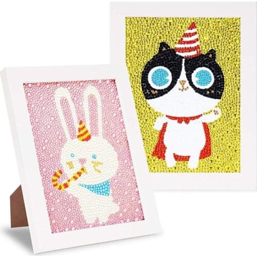 Easy 5D Diamond Painting Kit for Kids Adults Beginners Round Full Drill Rhinestone Diamond Paint with Frames Art Craft for Kids