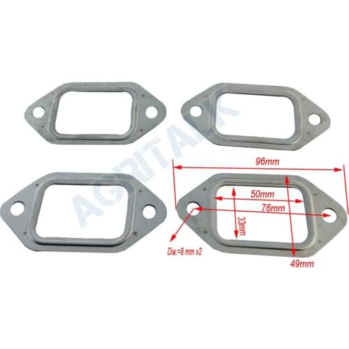 The set of exhaust manifold gaskets for Yuchai 4 cylinder or 6 cylinder engine like YC6J210N-30, part number