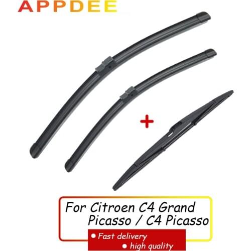 APPDEE Wiper Front Rear Wiper Blades Set For Citroen C4 Grand Picasso / C4 Picasso 2006 2007 2008 Windshield 30"30"14"