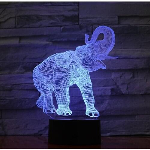 Nighdn 3d Lamp Night Light Creative Home Decor Lamp Elephant Table Lamp Bedside Light Holiday Gifts for Brother Birthday Present