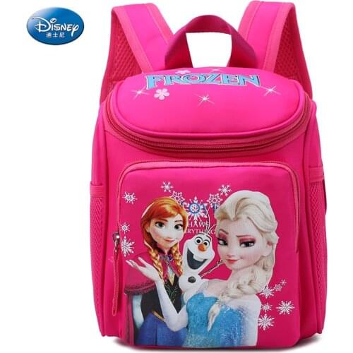 New girls frozen elsa anna princess Plush Backpacks kids School Bag Breathable baby backpack